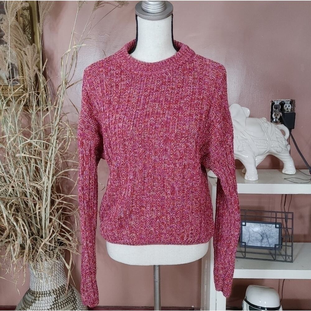 Universal Thread Size Small Knit Sweater Multi Colored Top Crew Kneck Winter